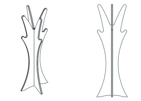 Porte-manteaux en carton pour aménagement d'entreprise, idéaux dans les bureaux, open space ou salles de pause, design épuré et fonctionnel pour organiser l'espace professionnel durable - Le Meuble en Carton une marque du groupe Natur Design