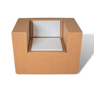 Fauteuil en carton simple et rapide de montage mont blanc E