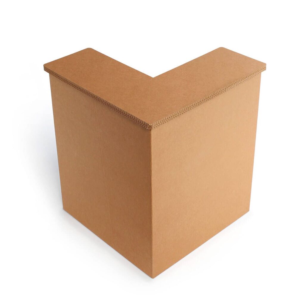 Comptoir en carton écologique et structuré pour rangement professionnel, idéal pour bureaux, open space ou espaces de stockage durable dans les entreprises et salons professionnels - Le Meuble en Carton une marque du groupe Natur Design