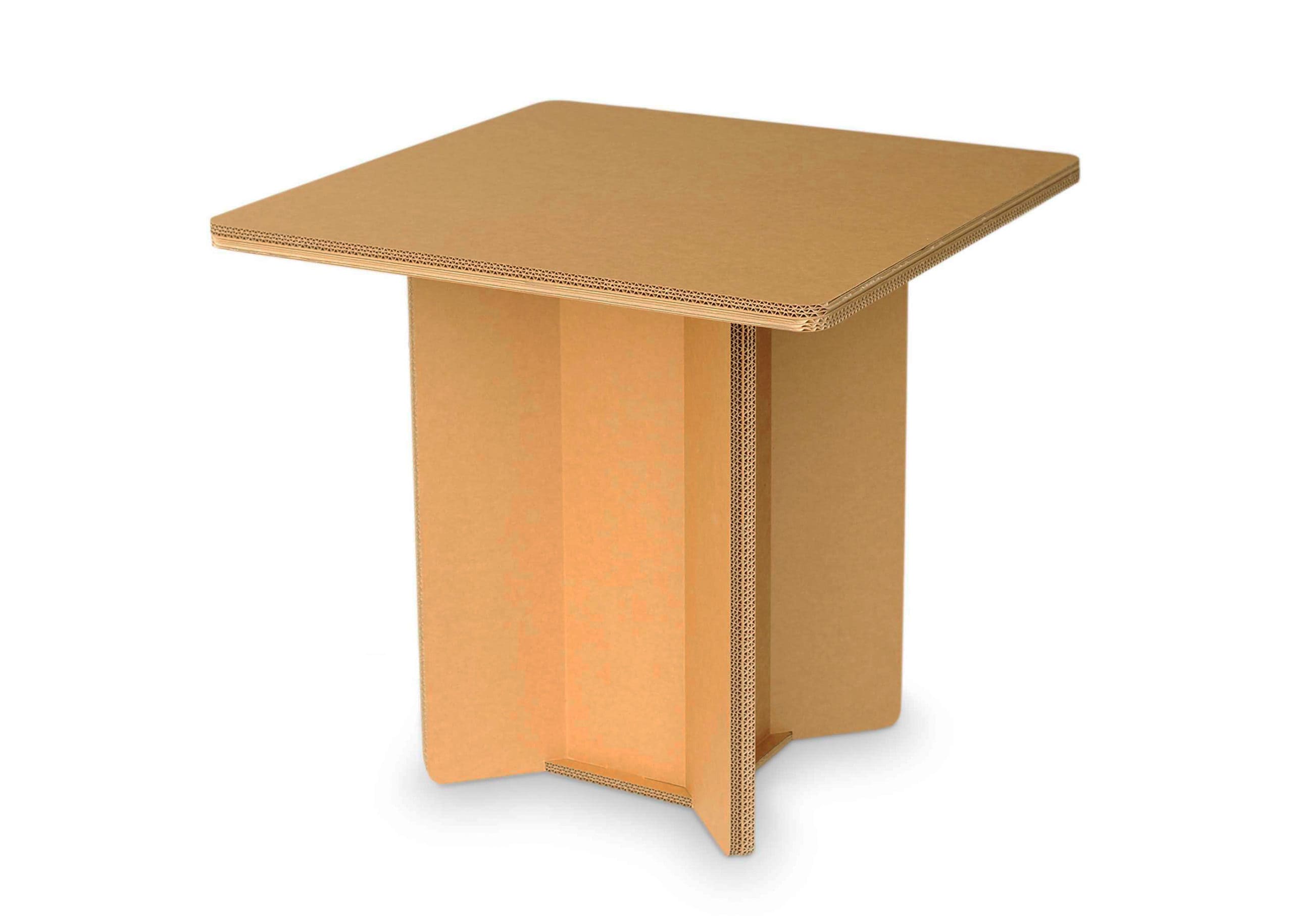 Table en carton modulaire pour espaces professionnels et événements, plateau épais en carton structuré avec pieds stabilisés – idéale pour bureaux, salles de pause et stands événementiels - Le Meuble en Carton une marque du groupe Natur Design